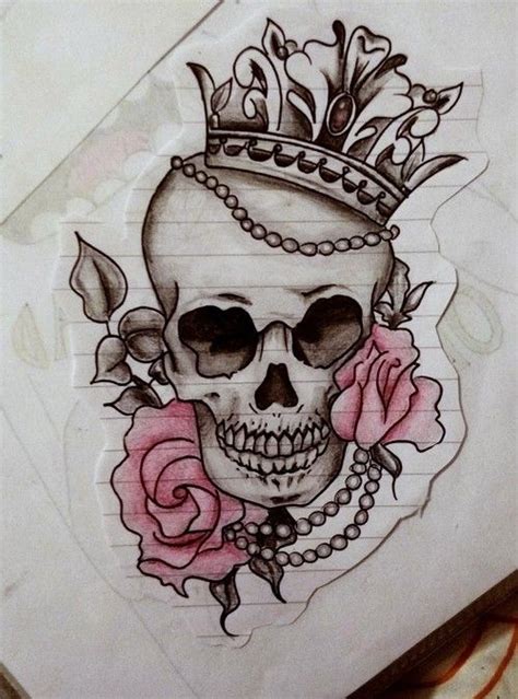 queen skull tattoo